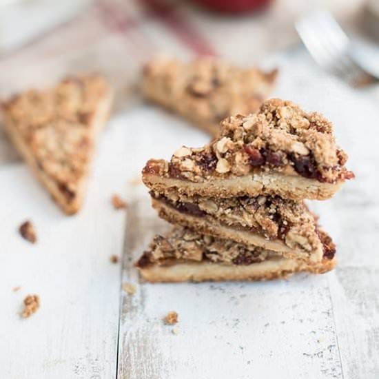 Apple Cranberry Crumble Bars