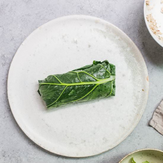 Collard Green Wraps (Paleo, Vegan)