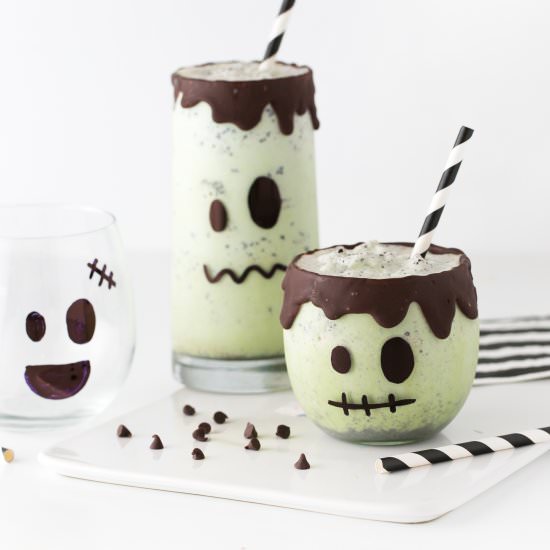 Easy Frankenstein Milkshakes