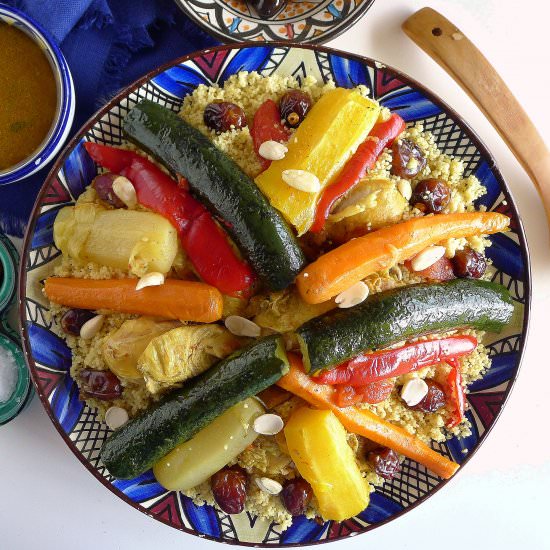 CousCous with 7 Vegetables & Dates