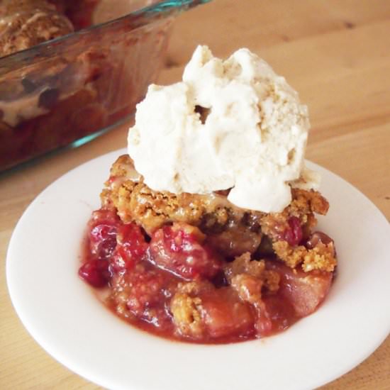 Cranberry Apple Pumpkin Cobbler