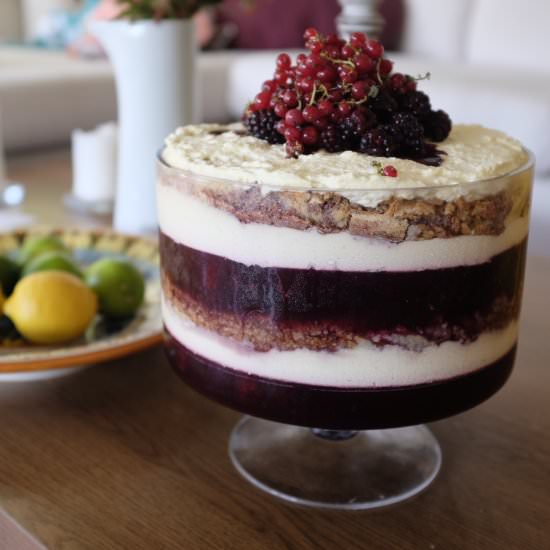Boysenberry and Mascarpone Trifle