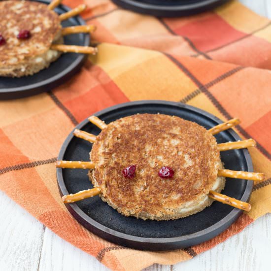 Spider Halloween Grilled Cheese