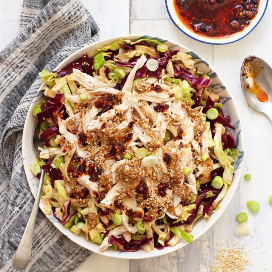 Asian Slaw with Shredded Chicken