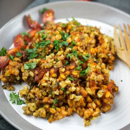 Baked Farro with Tomato and Herbs