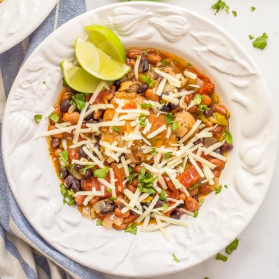 Slow cooker Mexican chicken stew
