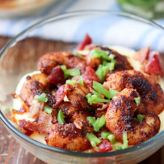 Blackened Shrimp and Grits