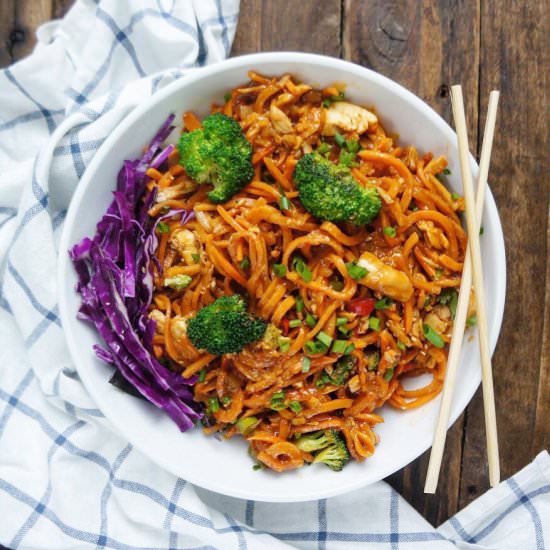 Spicy Curry Sweet Potato Noodles