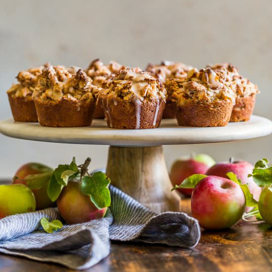 Glazed Cinnamon Apple Muffins