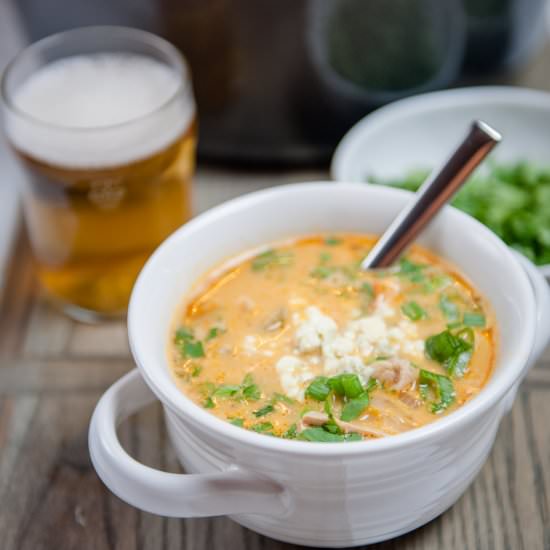 Buffalo Beer Chicken Wing Soup