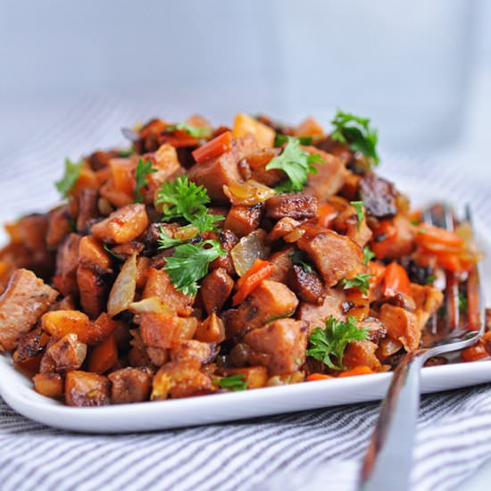 Kielbasa Sweet Potato Hash