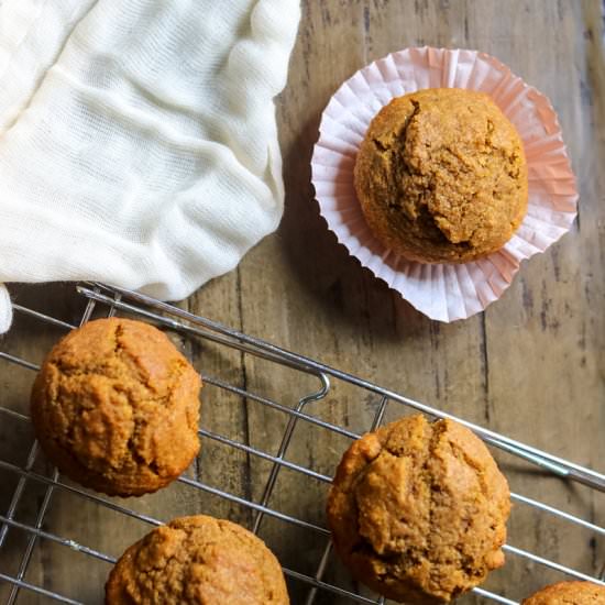 Whole Wheat Pumpkin Muffins