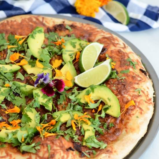 Avocado Pizza with Bacon and Lime