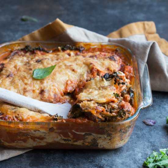 Vegetarian Roasted Eggplant Lasagna