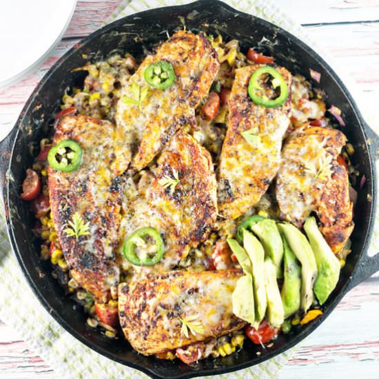 Cheesy Jalapeno Chicken Skillet