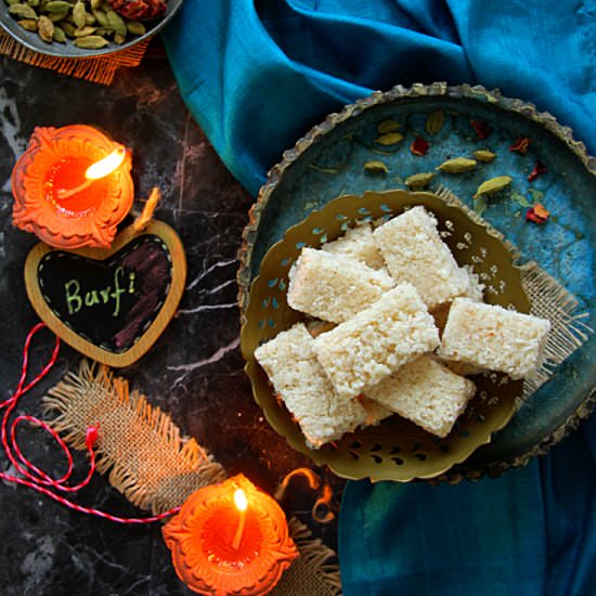 COCONUT BURFI: INDIAN COCONUT FUDGE