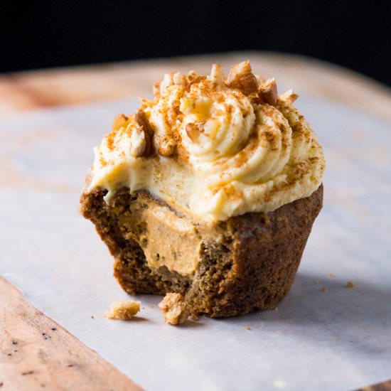 Keto Pumpkin Spice Latte Cupcakes