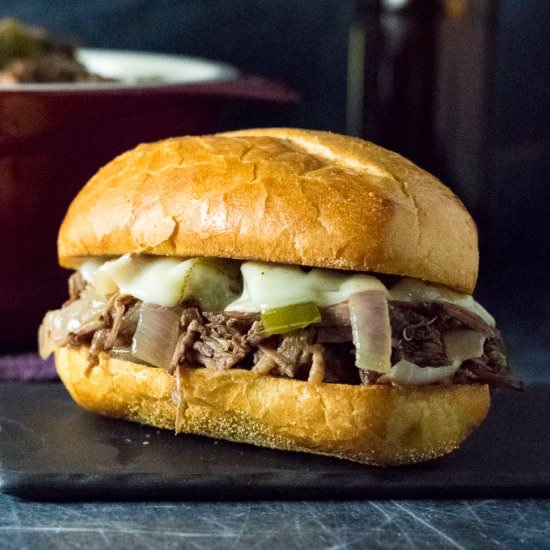 Slow Cooker Philly Cheesesteaks