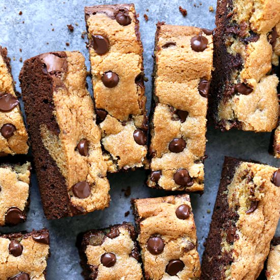 Chocolate Chip Cookie Brownie Bars