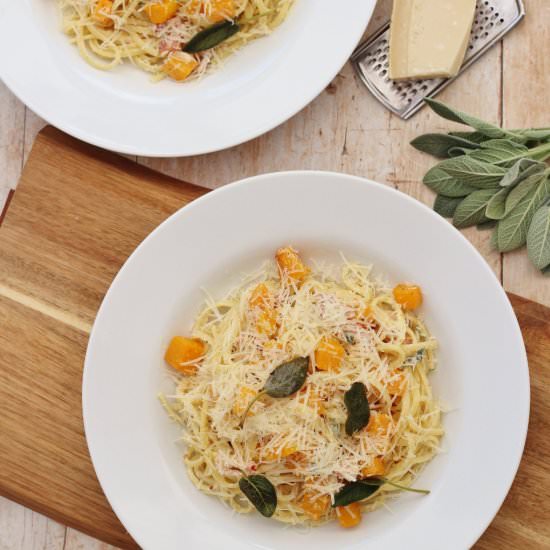 Bacon, Sage and Pumpkin Pasta