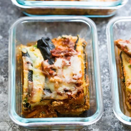 Turkey Zucchini Noodle Lasagna