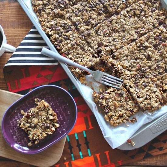 Healthy Dark Chocolate Granola Bars