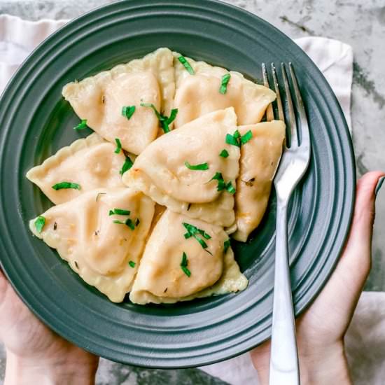 Lobster Ravioli + Orange Butter