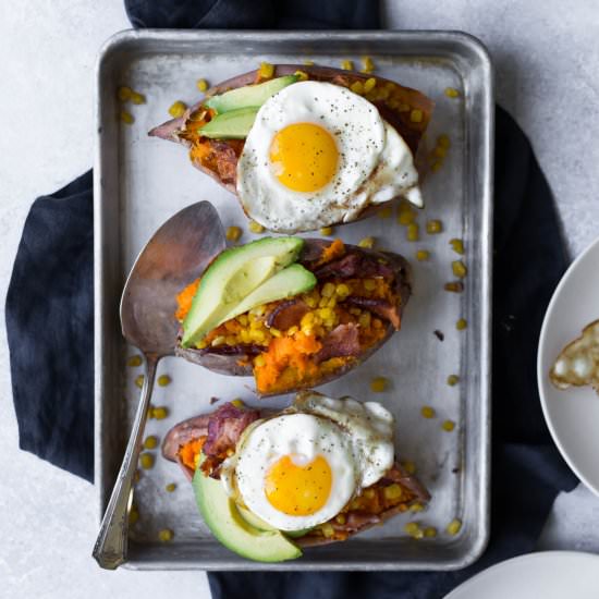 Loaded Breakfast Sweet Potatoes