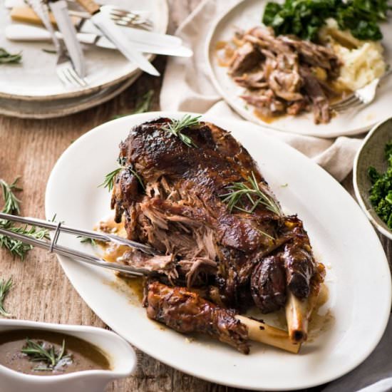 SLOW ROAST LEG OF LAMB