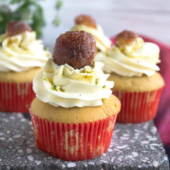 Gulab Jamun Cupcakes