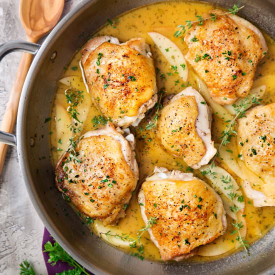 One Pan Apple Glazed Chicken