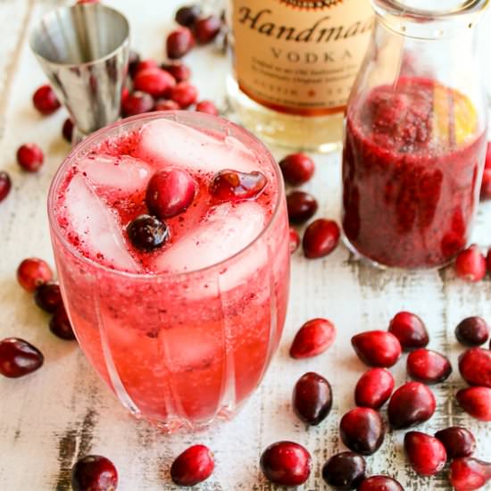 Cranberry Vodka Spritzer