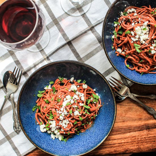 Spicy Red Wine Pasta