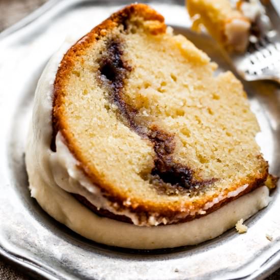 Chai Cinnamon Swirl Bundt Cake