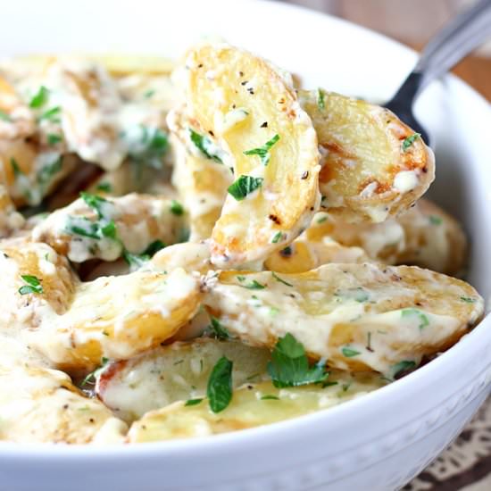 Creamy Roasted Fingerling Potatoes