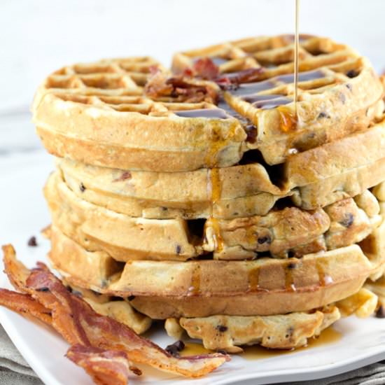 Bacon Chocolate Chip Waffles
