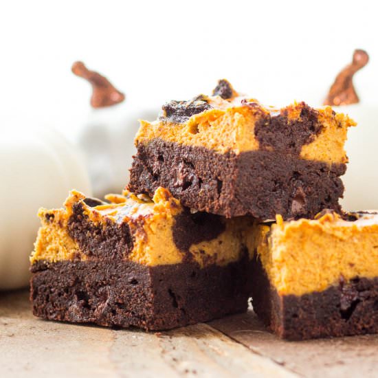 Pumpkin Cheesecake Brownies