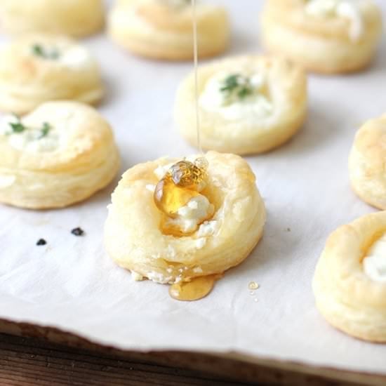 Goat Cheese and Honey Bites