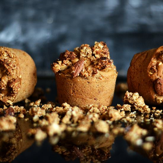 Pumpkin Spice Granola Muffins