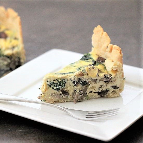 Mushroom, Spinach & Swiss Quiche