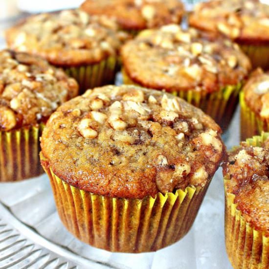 Candied Walnut Banana Muffins