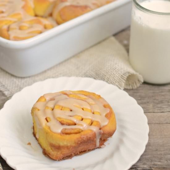 Pumpkin Spice Cinnamon Rolls