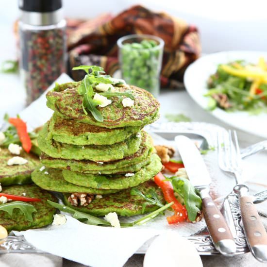 Green Pea Einkorn Pancakes