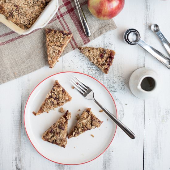 Apple Cranberry Crumble Bars