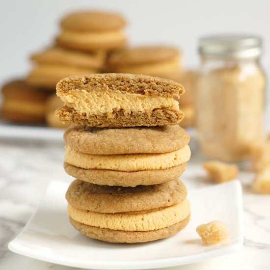 Ginger Cookies w/ Pumpkin Ganache