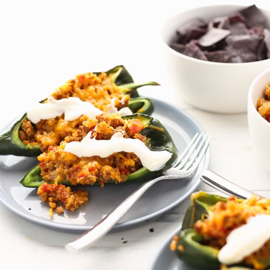Stuffed Poblano Peppers