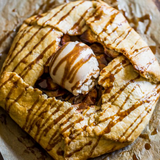 Gluten Free Caramel Apple Galette