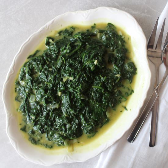 Dairy Free Creamed Spinach