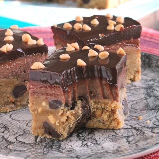 Peanut Butter Dark Choc Blondies