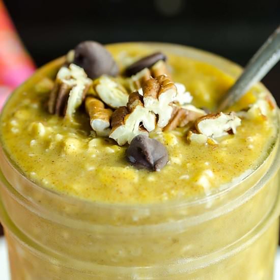 Pumpkin Chocolate Overnight Oats